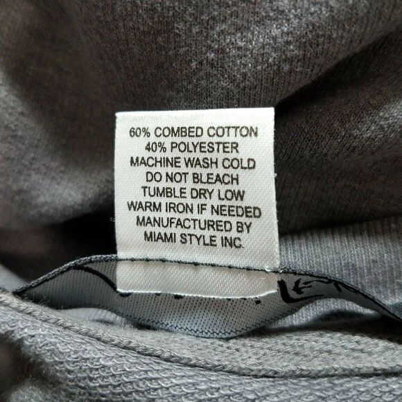 MIAMI Style Comfy Crewneck Sweatshirt Medium Los Angeles California Gray Pink - Picture 8 of 8